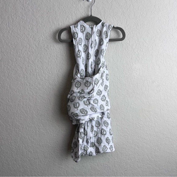 HALO SleepSack Swaddle Small S 3-6M Cotton Muslin Adjustable Gray Leaf - Picture 3 of 10